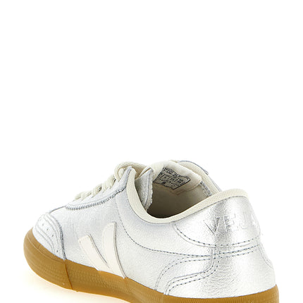 Veja Silver Genuine Leather Sneakers