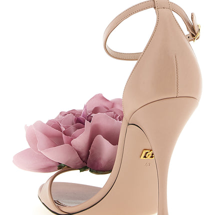 Dolce & Gabbana Multicolor Calfskin Stiletto Heel Sandals