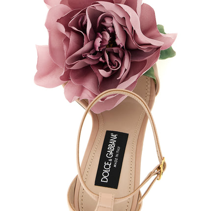 Dolce & Gabbana Multicolor Calfskin Stiletto Heel Sandals