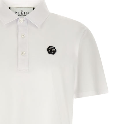 Philipp Plein White Cotton Polo Shirt