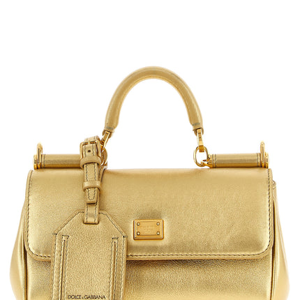 Dolce & Gabbana Gold Calfskin Handbag