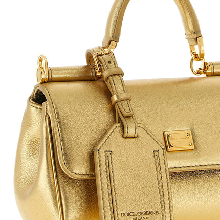 Dolce & Gabbana Gold Calfskin Handbag