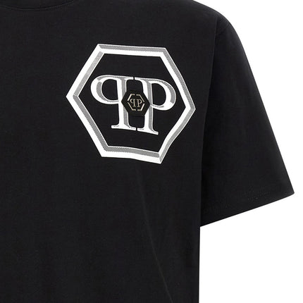 Philipp Plein Black Cotton T-Shirt