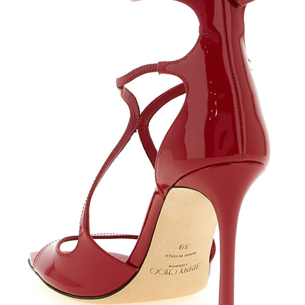 Jimmy Choo Multicolor Leather Stiletto Heel Sandals