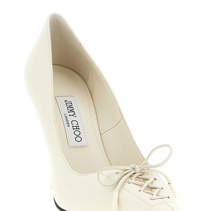 Jimmy Choo White Leather High Heel Pumps