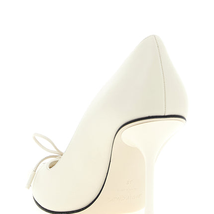 Jimmy Choo White Leather High Heel Pumps