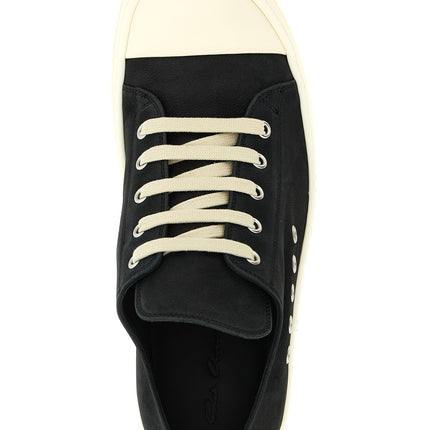 Rick Owens Black Calfskin Low Top Sneakers