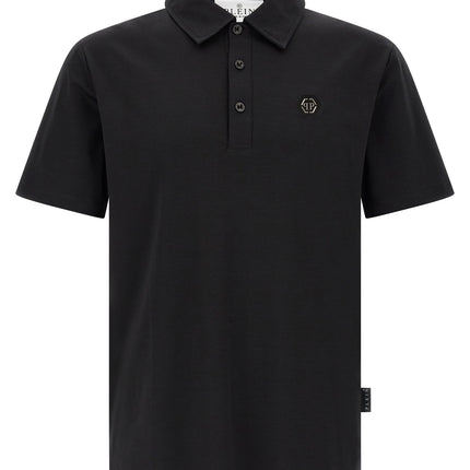 Philipp Plein Black Cotton Polo Shirt