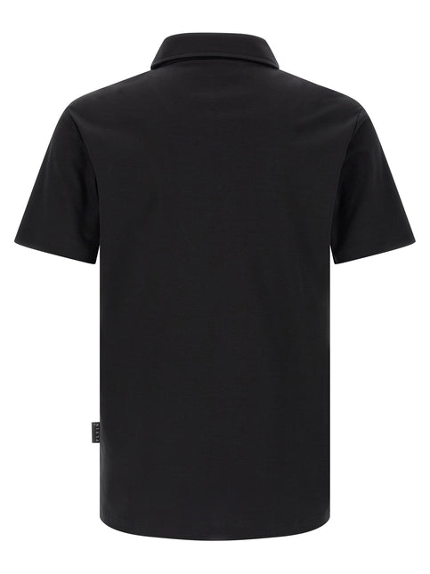 Philipp Plein Black Cotton Polo Shirt