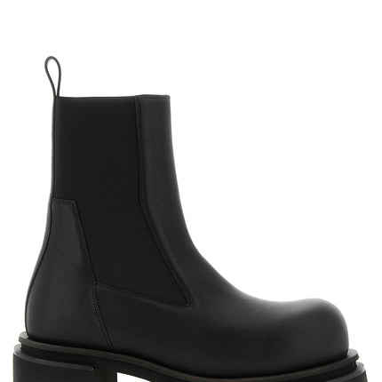 Rick Owens Black Goatskin Ankle Boots