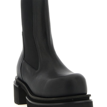 Rick Owens Black Goatskin Ankle Boots