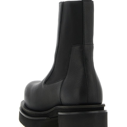 Rick Owens Black Goatskin Ankle Boots