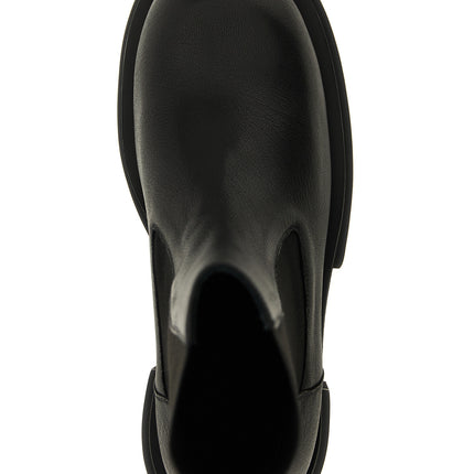 Rick Owens Black Goatskin Ankle Boots