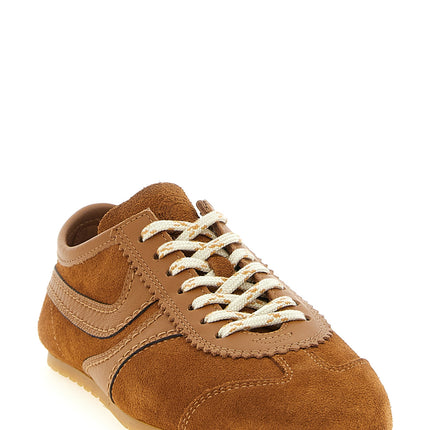 Dries Van Noten Brown Calfskin Sneakers