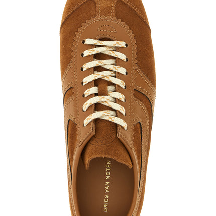 Dries Van Noten Brown Calfskin Sneakers