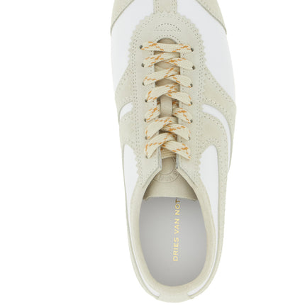 Dries Van Noten Beige Cowhide Low Top Sneakers