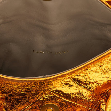 Dries Van Noten Orange Cowhide Clutch Bag