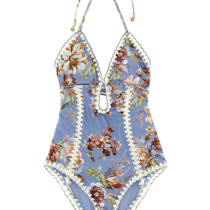 Zimmermann Blue Polyamide One-Piece Swimsuit
