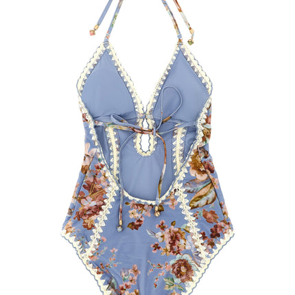 Zimmermann Blue Polyamide One-Piece Swimsuit