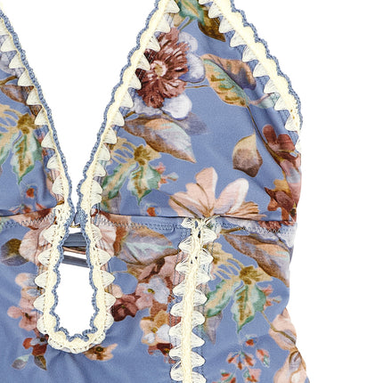 Zimmermann Blue Polyamide One-Piece Swimsuit