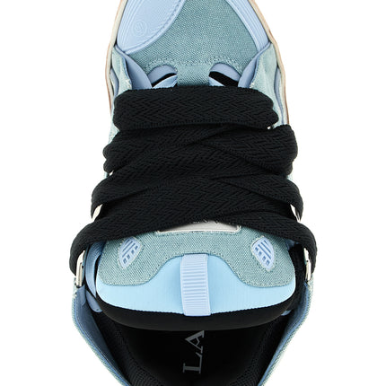 Lanvin Blue Cotton Athletic Sneakers