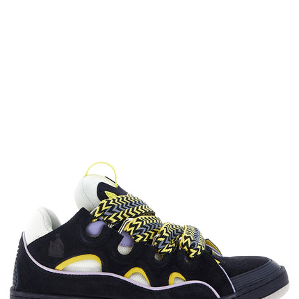 Lanvin Blue Calfskin Athletic Sneakers