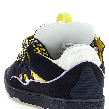 Lanvin Blue Calfskin Athletic Sneakers