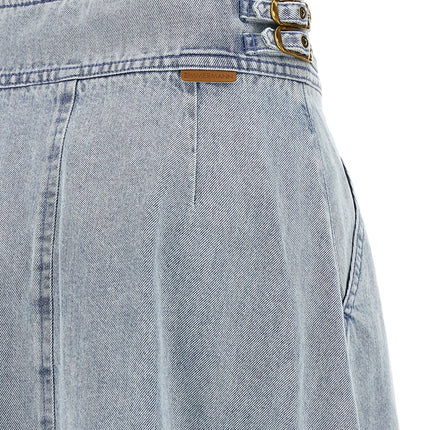 Zimmermann Blue Cotton Midi Skirt