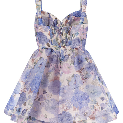 Zimmermann Blue Linen Short Dress