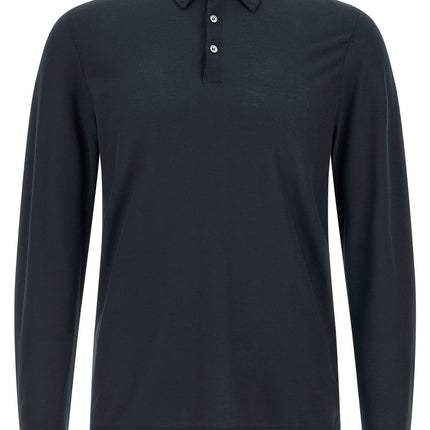ZANONE Blue Cotton Polo Shirt