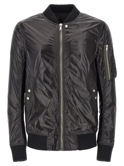 Rick Owens Black Nylon Bomber