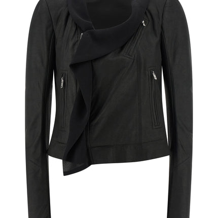 Rick Owens Black Lamb Leather Leather Jacket
