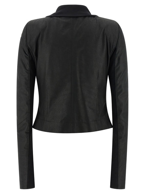 Rick Owens Black Lamb Leather Leather Jacket