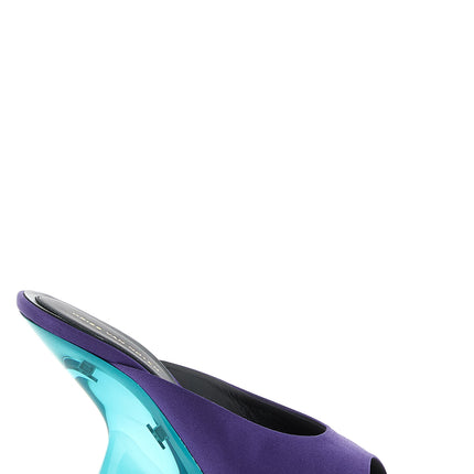 Dries Van Noten Purple Cotton Wedge Sandals