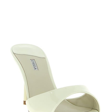 LE SILLA Bicolor Calfskin Stiletto Heel Sandals