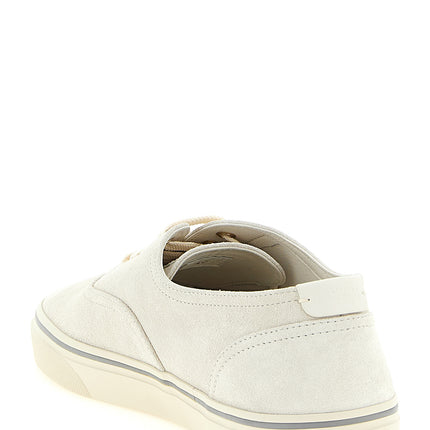 Brunello Cucinelli Beige Calfskin Low Top Sneakers