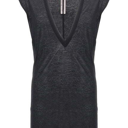 Rick Owens Black Cotton T-Shirt