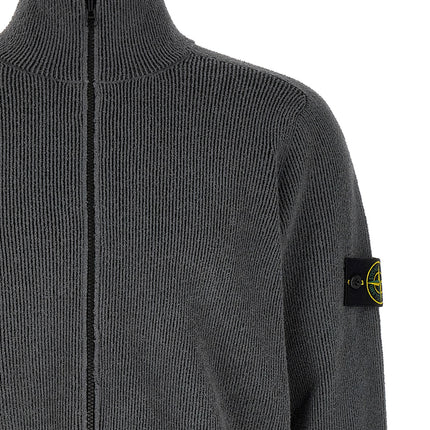 Stone Island Gray Cotton Cardigan Stone Island