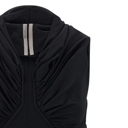 Rick Owens Black Cotton Tank Tops Rick Owens