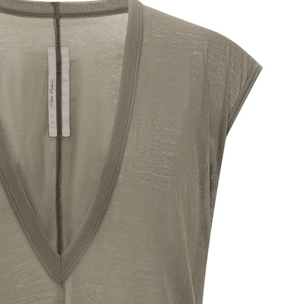 Rick Owens Gray Cotton T-Shirt