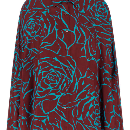 Dries Van Noten Bordeaux Viscose Blouse