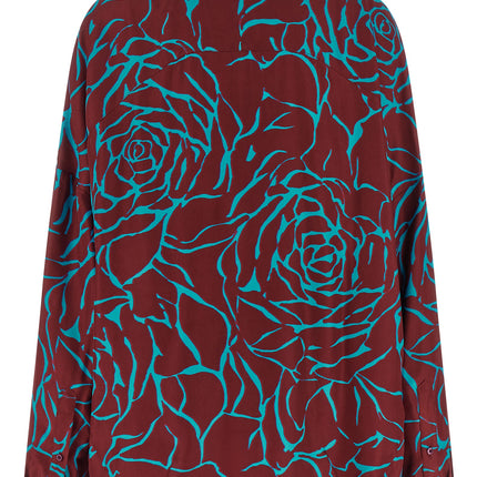 Dries Van Noten Bordeaux Viscose Blouse