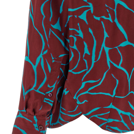 Dries Van Noten Bordeaux Viscose Blouse