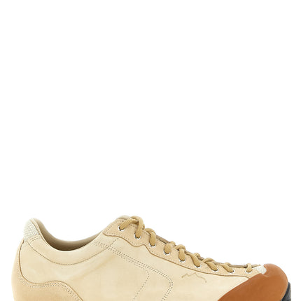 Diemme Beige Leather Athletic Sneakers