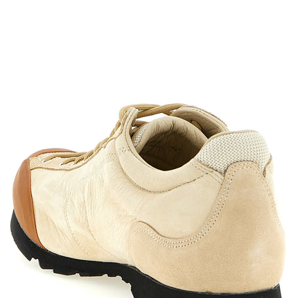 Diemme Beige Leather Athletic Sneakers