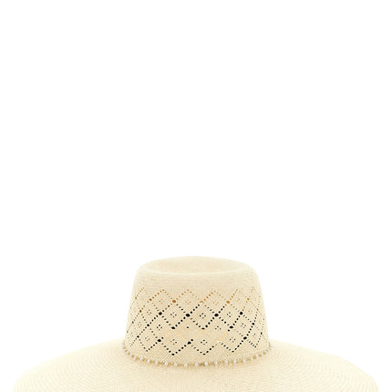 Maison Michel Beige Fabric Sunhat
