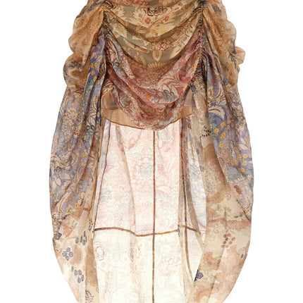 Zimmermann Multicolor Linen Midi Skirt