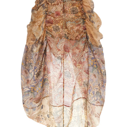 Zimmermann Multicolor Linen Midi Skirt