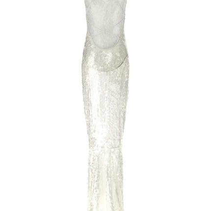 Norma Kamali White Polyamide Long Dress