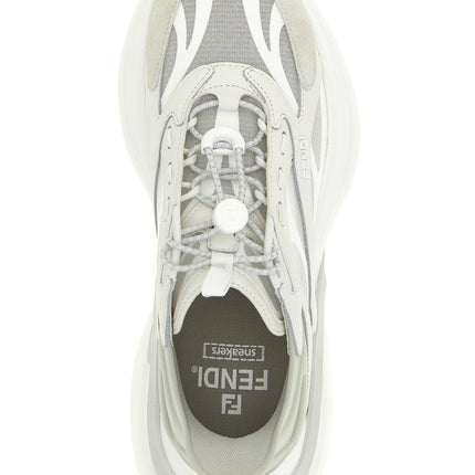Fendi Gray Calfskin Athletic Sneakers
